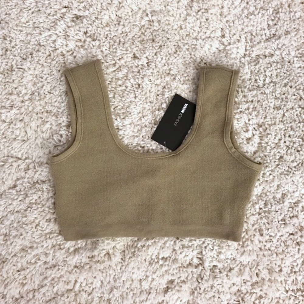 Yeezy Inspired Sonja Crop Top - Khaki